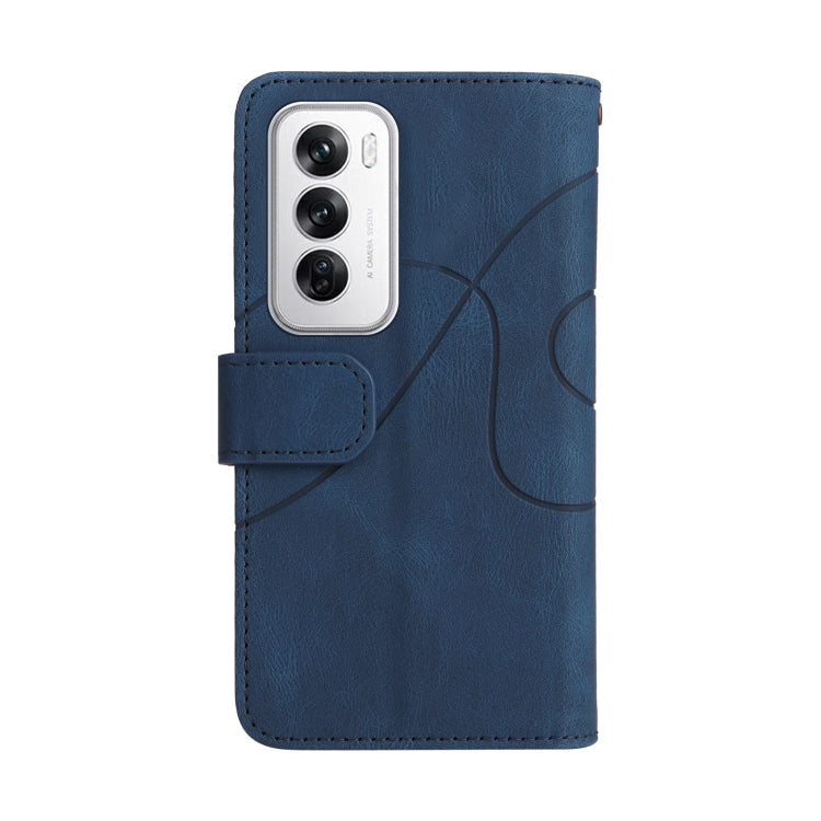 For OPPO Reno12 5G Global Dual-color 9 Card Slots Zipper Wallet Leather Phone Case