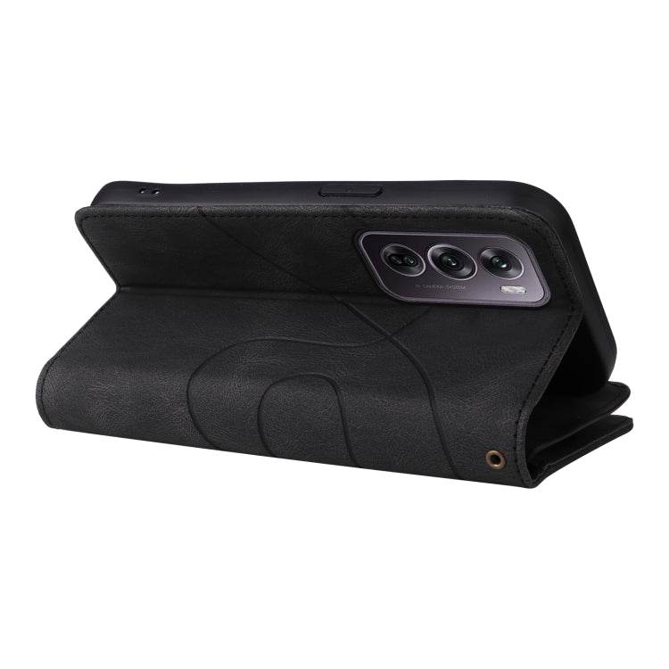 For OPPO Reno12 Pro Global Dual-color 9 Card Slots Zipper Wallet Leather Phone Case