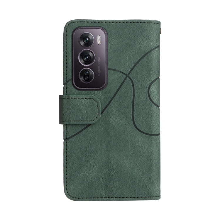 For OPPO Reno12 Pro Global Dual-color 9 Card Slots Zipper Wallet Leather Phone Case