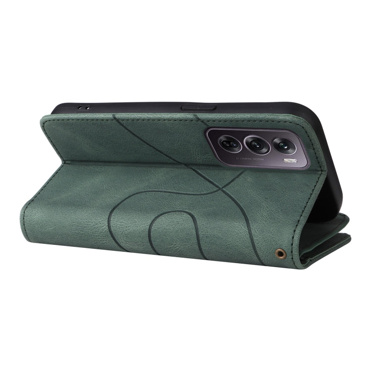 For OPPO Reno12 Pro Global Dual-color 9 Card Slots Zipper Wallet Leather Phone Case