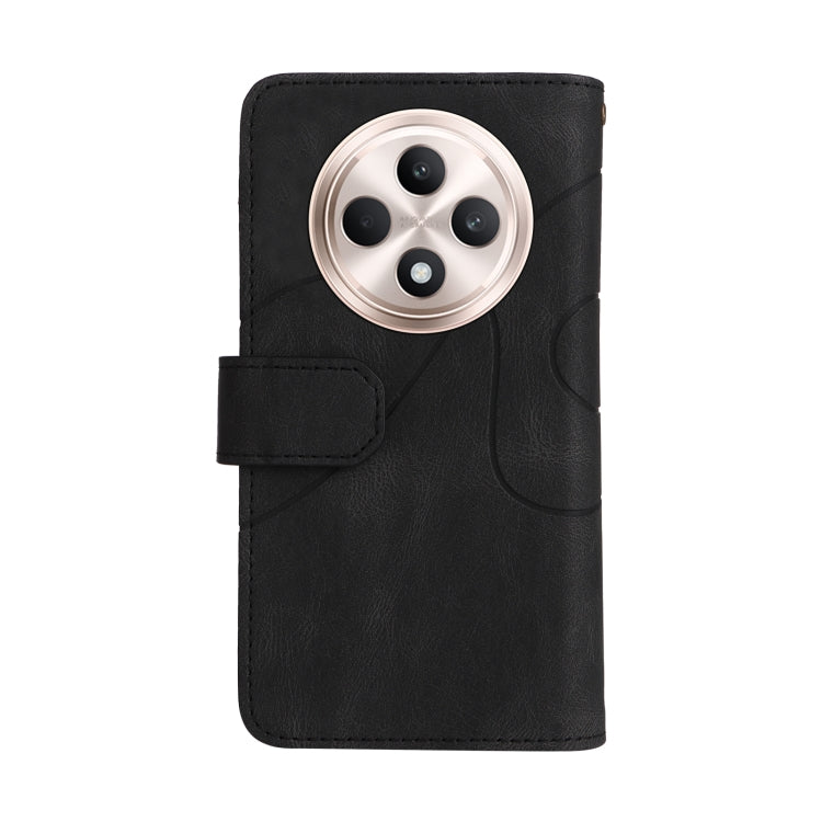 For OPPO Reno12 F 5G Global Dual-color 9 Card Slots Zipper Wallet Leather Phone Case