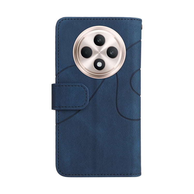 For OPPO Reno12 F 5G Global Dual-color 9 Card Slots Zipper Wallet Leather Phone Case