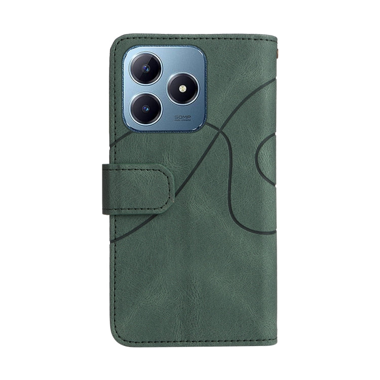 For Realme C63 / C61 / Note 60 Dual-color 9 Card Slots Zipper Wallet Leather Phone Case
