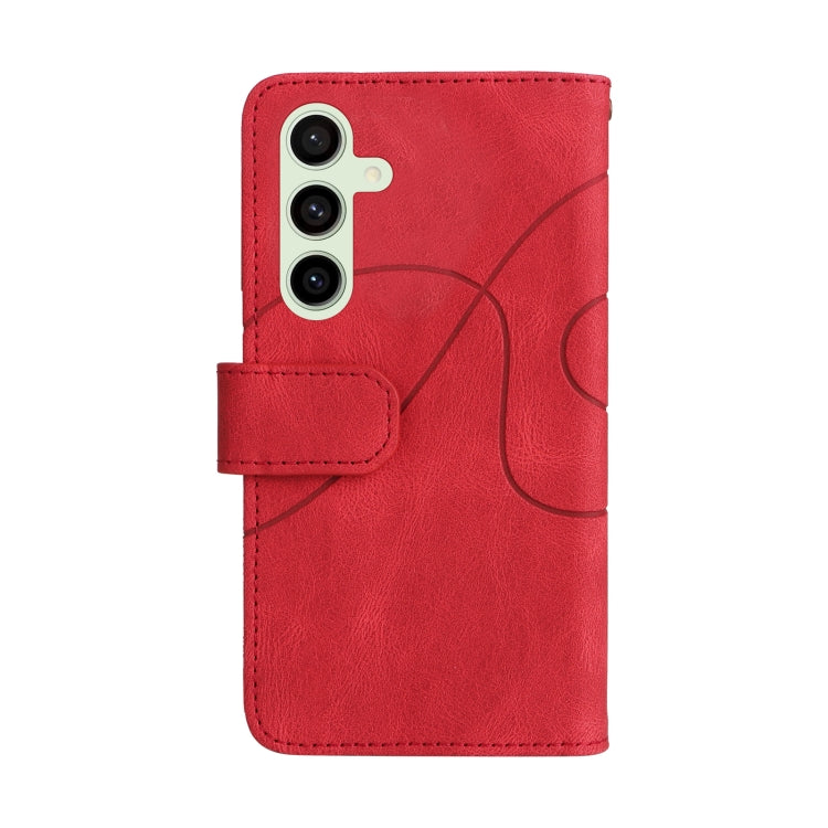 For Galaxy S24 FE 5G Dual-color 9 Card Slots Zipper Wallet Leather Phone Case