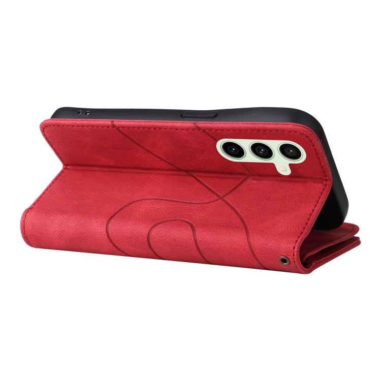 For Galaxy S24 FE 5G Dual-color 9 Card Slots Zipper Wallet Leather Phone Case