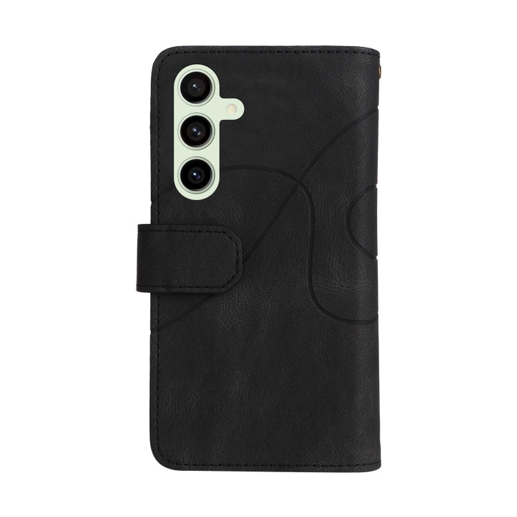 For Galaxy S24 FE 5G Dual-color 9 Card Slots Zipper Wallet Leather Phone Case