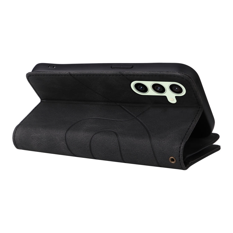 For Galaxy S24 FE 5G Dual-color 9 Card Slots Zipper Wallet Leather Phone Case