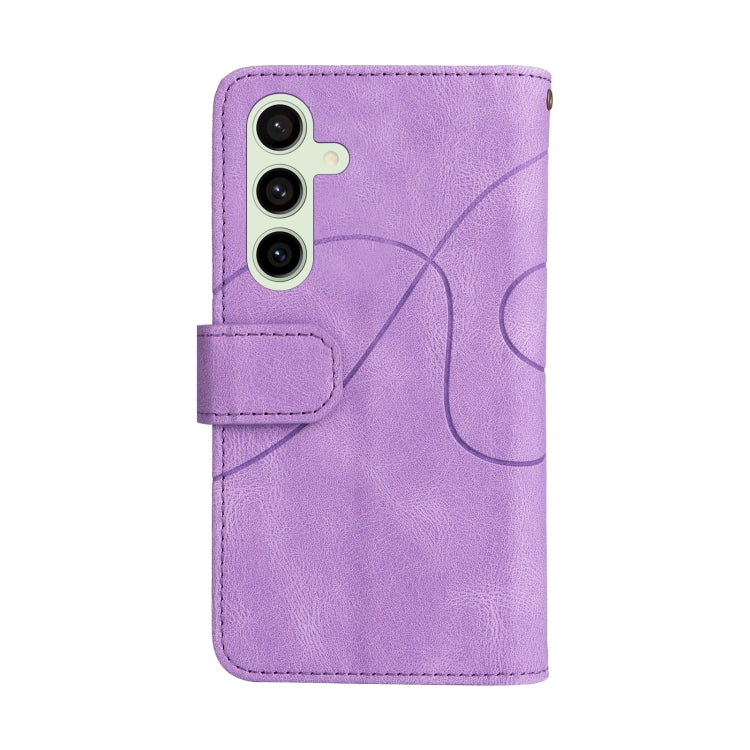 For Galaxy S24 FE 5G Dual-color 9 Card Slots Zipper Wallet Leather Phone Case