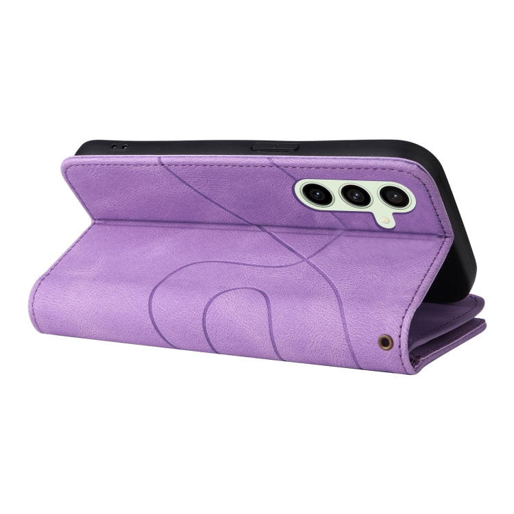 For Galaxy S24 FE 5G Dual-color 9 Card Slots Zipper Wallet Leather Phone Case