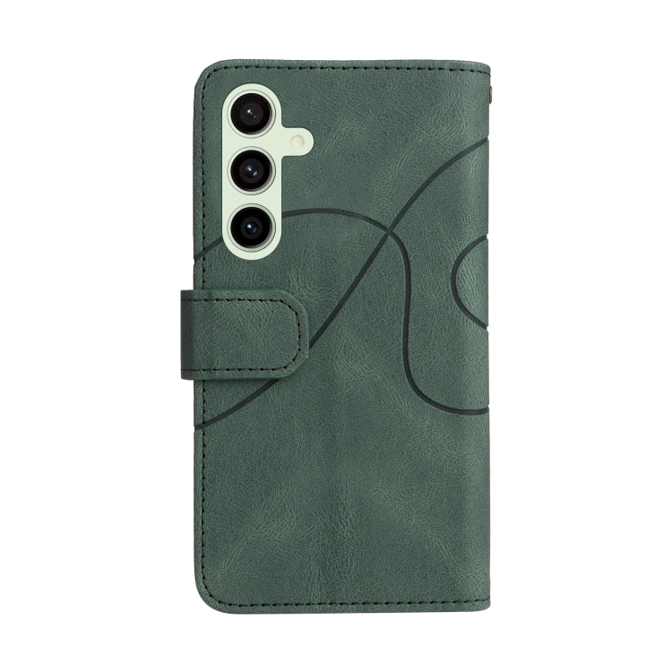 For Galaxy S24 FE 5G Dual-color 9 Card Slots Zipper Wallet Leather Phone Case