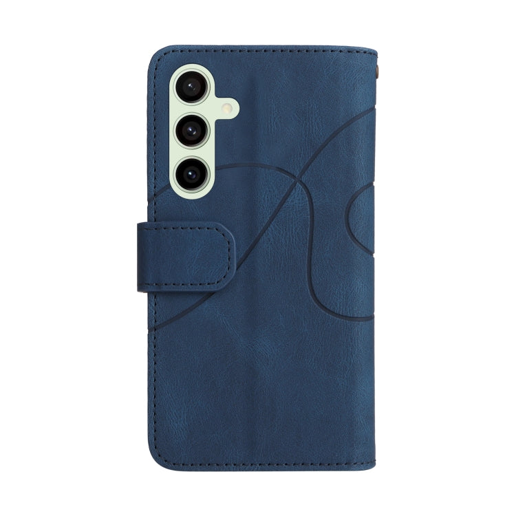 For Galaxy S24 FE 5G Dual-color 9 Card Slots Zipper Wallet Leather Phone Case
