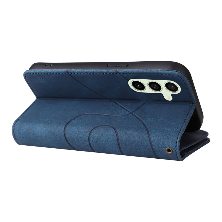 For Galaxy S24 FE 5G Dual-color 9 Card Slots Zipper Wallet Leather Phone Case