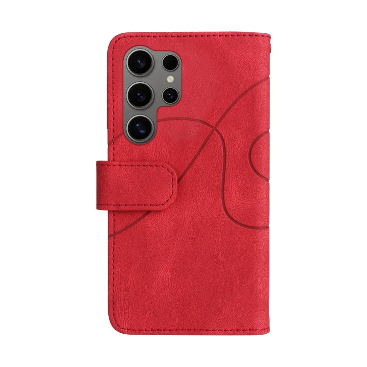 For Galaxy S25 Ultra 5G Dual-color 9 Card Slots Zipper Wallet Leather Phone Case