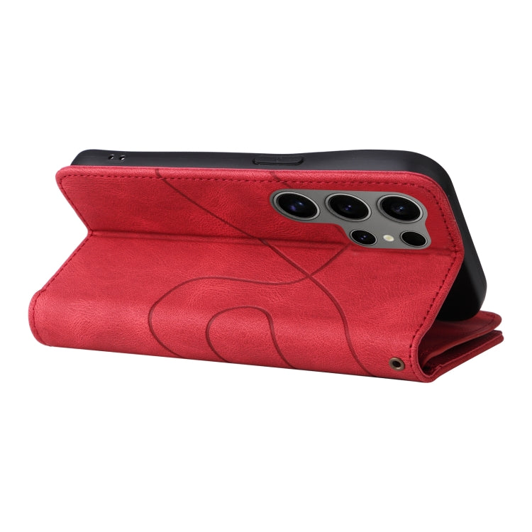 For Galaxy S25 Ultra 5G Dual-color 9 Card Slots Zipper Wallet Leather Phone Case