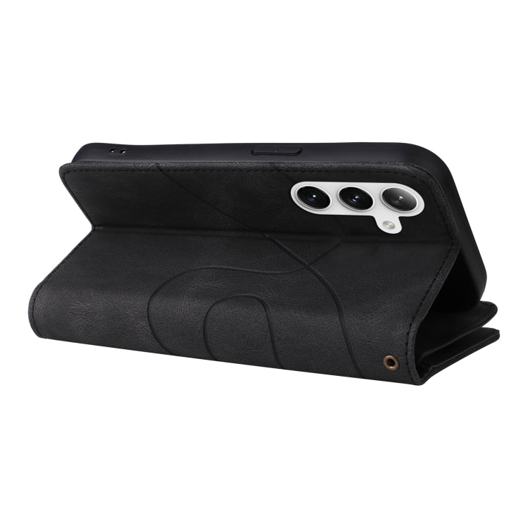 For Galaxy S25 / S24 5G Dual-color 9 Card Slots Zipper Wallet Leather Phone Case