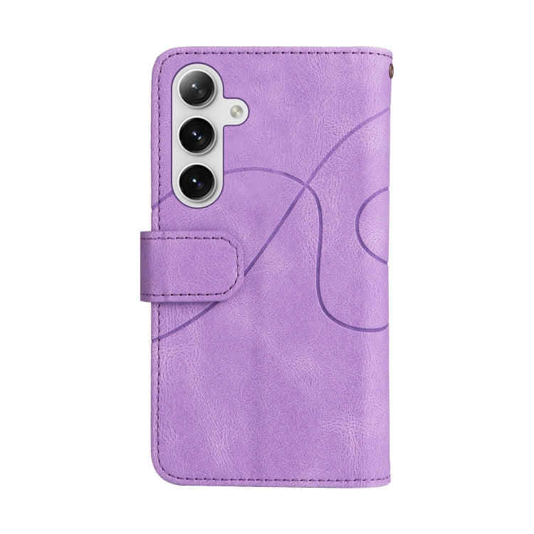 For Galaxy S25 / S24 5G Dual-color 9 Card Slots Zipper Wallet Leather Phone Case