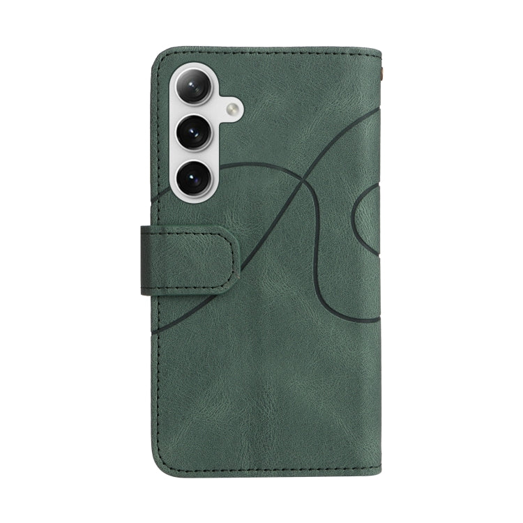 For Galaxy S25 / S24 5G Dual-color 9 Card Slots Zipper Wallet Leather Phone Case