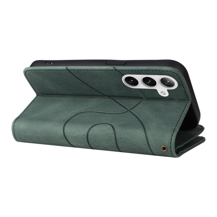 For Galaxy S25 / S24 5G Dual-color 9 Card Slots Zipper Wallet Leather Phone Case