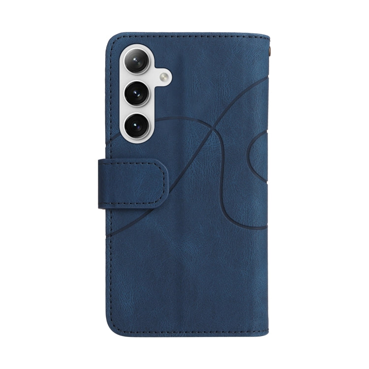 For Galaxy S25 / S24 5G Dual-color 9 Card Slots Zipper Wallet Leather Phone Case