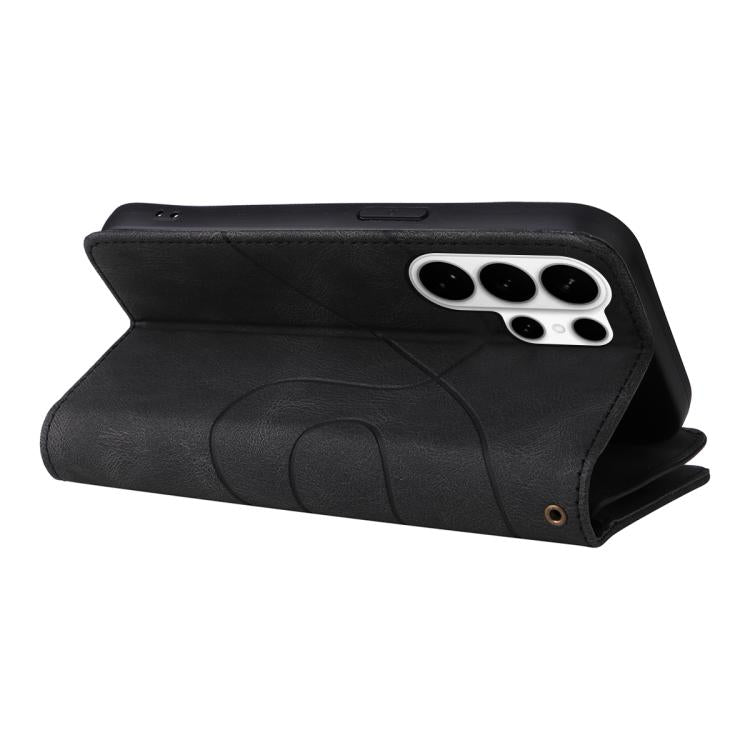 For Galaxy S26 Ultra 5G Dual-color 9 Card Slots Zipper Wallet Leather Phone Case