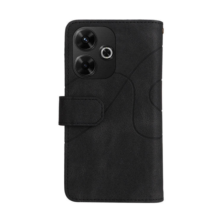 For Redmi 13 4G Global Dual-color 9 Card Slots Zipper Wallet Leather Phone Case