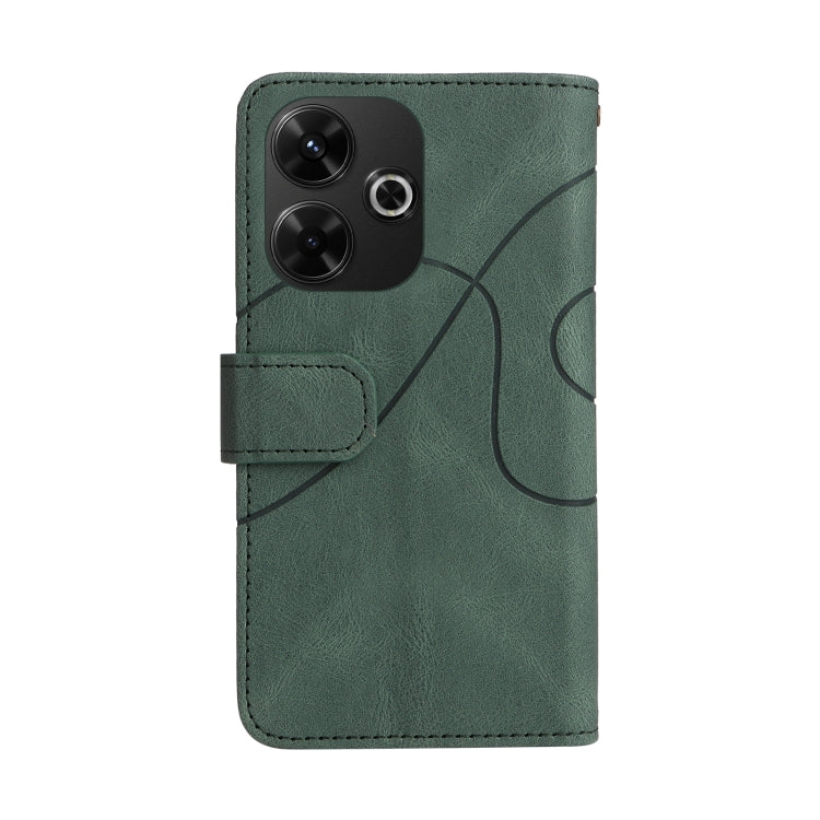 For Redmi 13 4G Global Dual-color 9 Card Slots Zipper Wallet Leather Phone Case