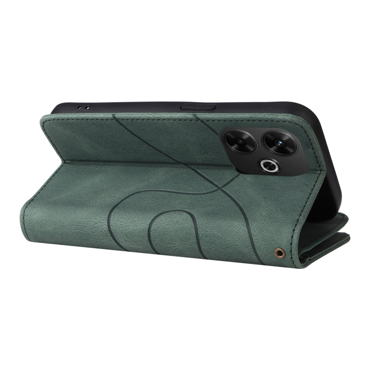 For Redmi 13 4G Global Dual-color 9 Card Slots Zipper Wallet Leather Phone Case
