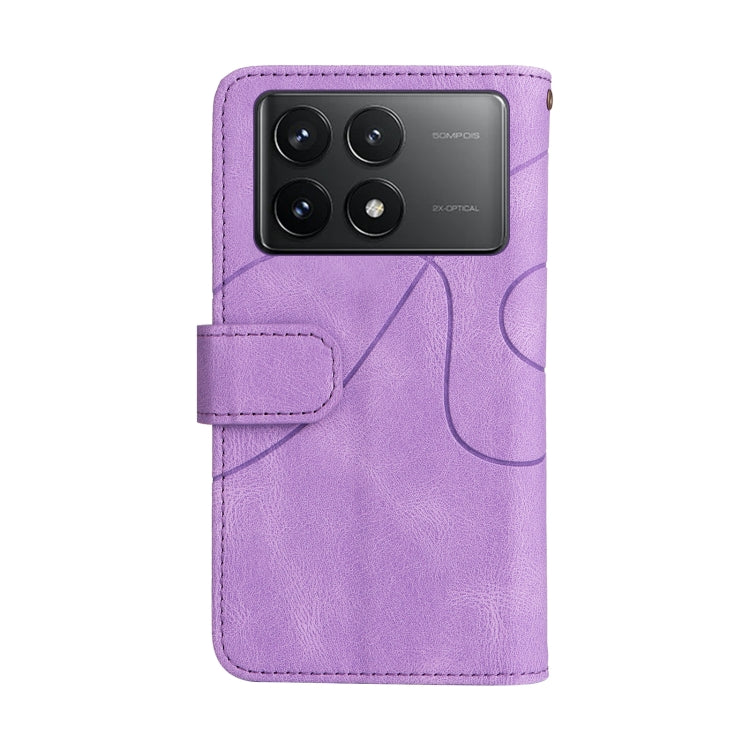 For Redmi K70 Dual-color 9 Card Slots Zipper Wallet Leather Phone Case