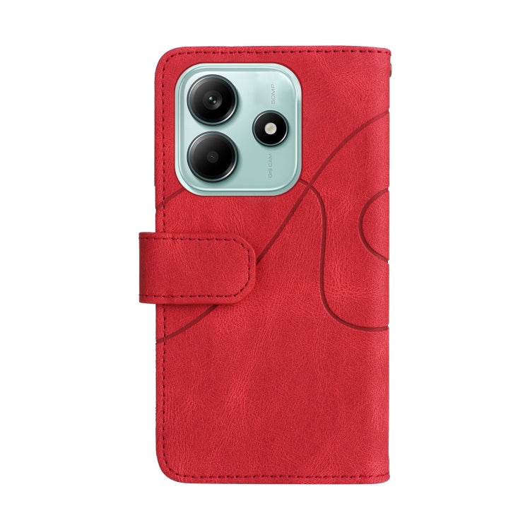 For Redmi Note 14 5G Dual-color 9 Card Slots Zipper Wallet Leather Phone Case