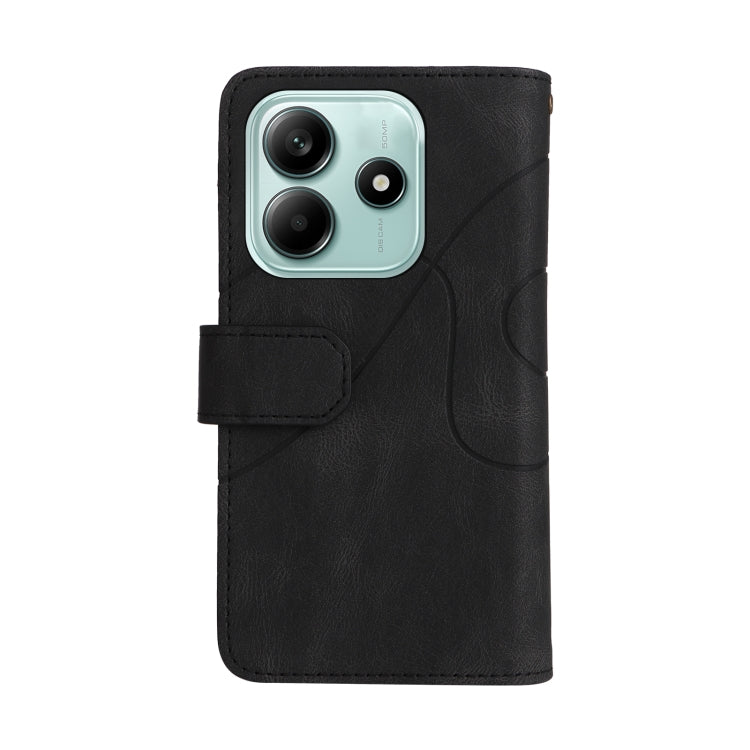 For Redmi Note 14 5G Dual-color 9 Card Slots Zipper Wallet Leather Phone Case