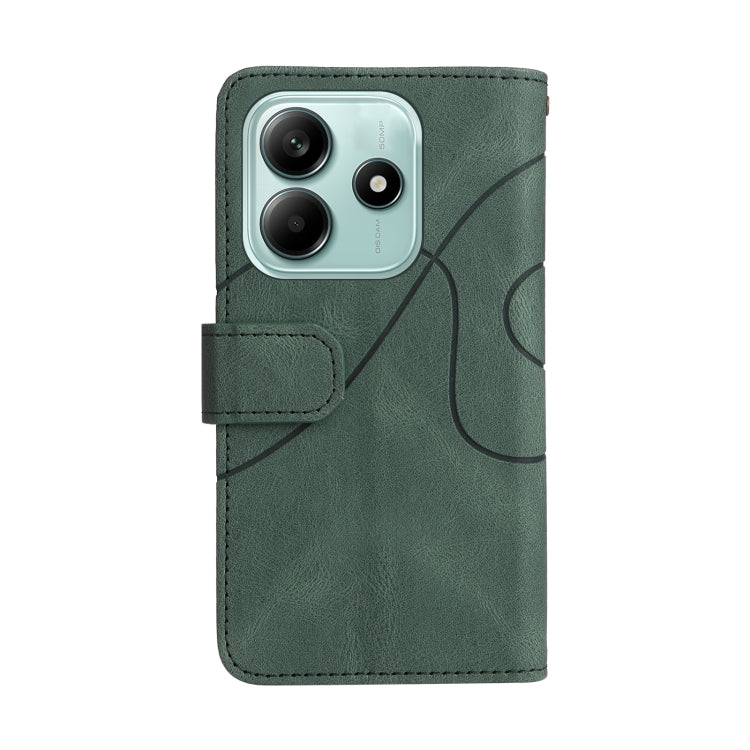 For Redmi Note 14 5G Dual-color 9 Card Slots Zipper Wallet Leather Phone Case