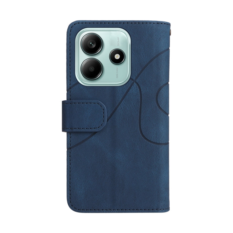 For Redmi Note 14 5G Dual-color 9 Card Slots Zipper Wallet Leather Phone Case