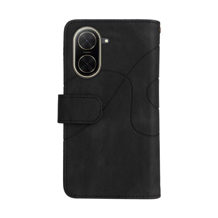 For Redmi  A5 4G 171.7mm / Poco C71 Dual-color 9 Card Slots Zipper Wallet Leather Phone Case
