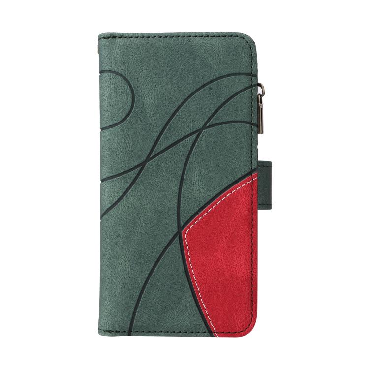 For Redmi  A5 4G 171.7mm / Poco C71 Dual-color 9 Card Slots Zipper Wallet Leather Phone Case