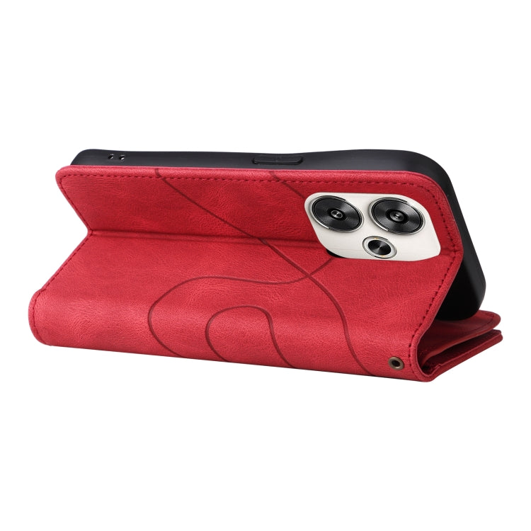 For Xiaomi Poco F6 Dual-color 9 Card Slots Zipper Wallet Leather Phone Case