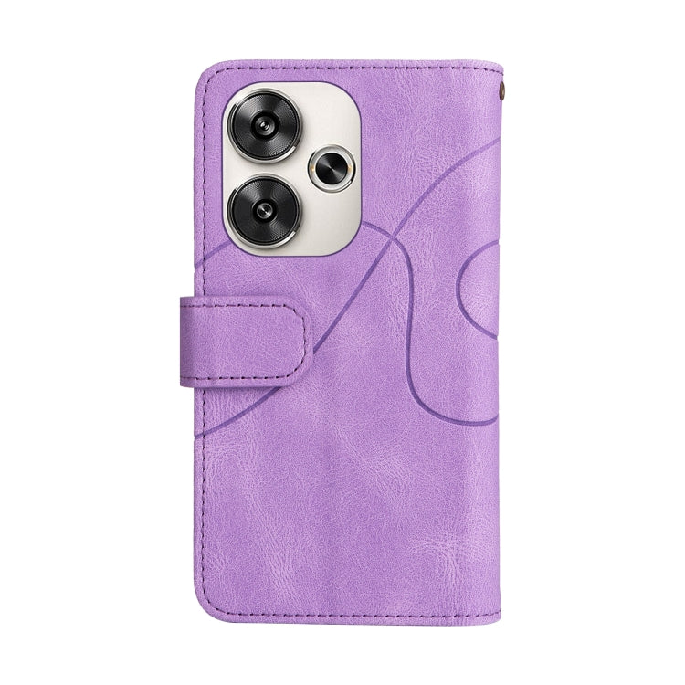 For Xiaomi Poco F6 Dual-color 9 Card Slots Zipper Wallet Leather Phone Case