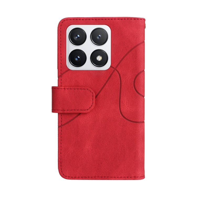 For Xiaomi 14T Pro Dual-color 9 Card Slots Zipper Wallet Leather Phone Case