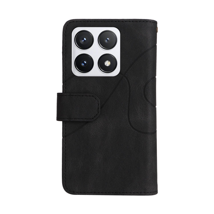 For Xiaomi 14T Pro Dual-color 9 Card Slots Zipper Wallet Leather Phone Case