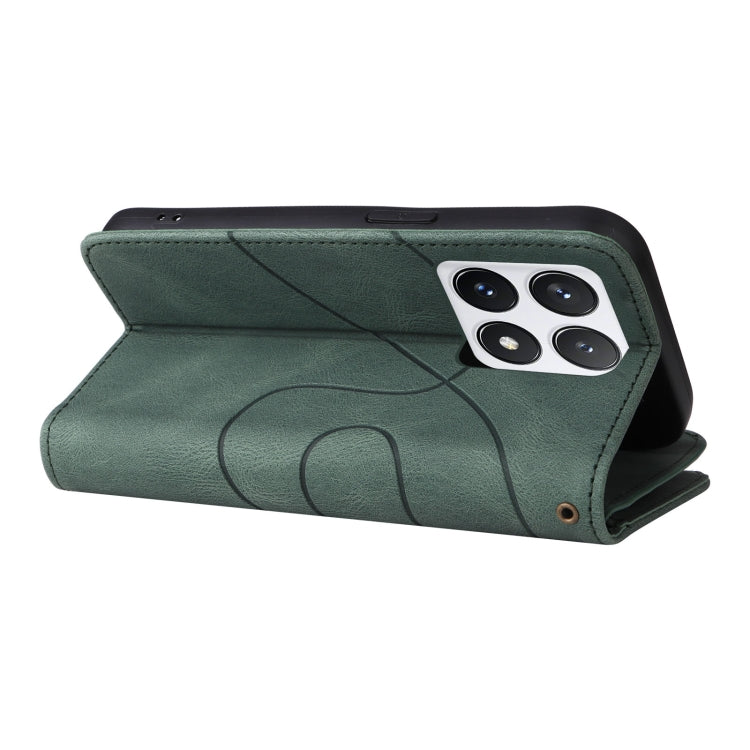 For Xiaomi 14T Pro Dual-color 9 Card Slots Zipper Wallet Leather Phone Case