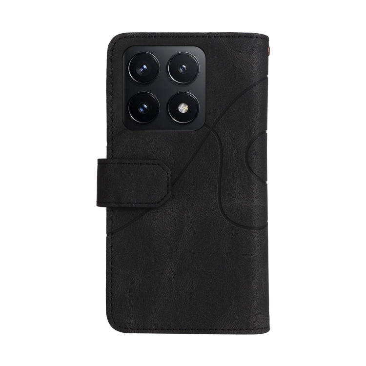 For Xiaomi 14T Dual-color 9 Card Slots Zipper Wallet Leather Phone Case