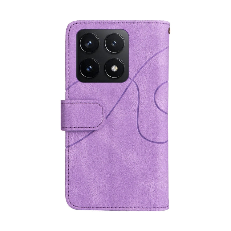 For Xiaomi 14T Dual-color 9 Card Slots Zipper Wallet Leather Phone Case