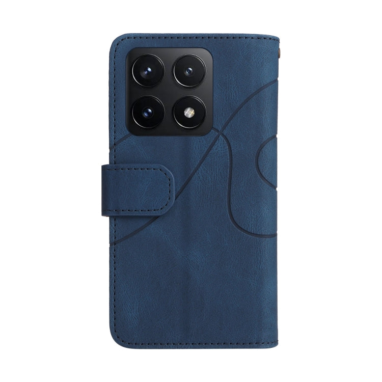For Xiaomi 14T Dual-color 9 Card Slots Zipper Wallet Leather Phone Case