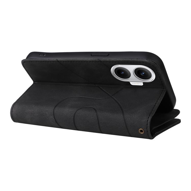 For Xiaomi Poco F7 Dual-color 9 Card Slots Zipper Wallet Leather Phone Case