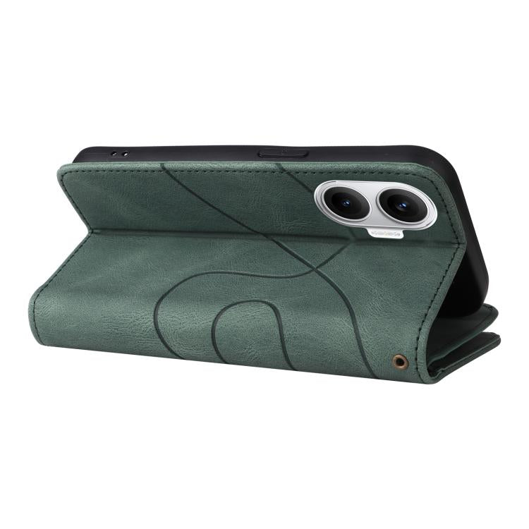 For Xiaomi Poco F7 Dual-color 9 Card Slots Zipper Wallet Leather Phone Case