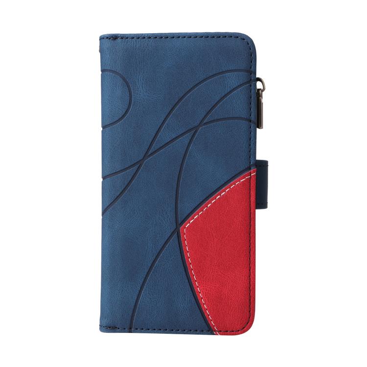 For Xiaomi Poco F7 Dual-color 9 Card Slots Zipper Wallet Leather Phone Case
