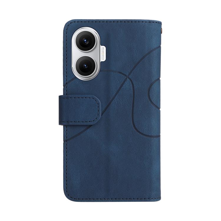 For Xiaomi Poco F7 Dual-color 9 Card Slots Zipper Wallet Leather Phone Case