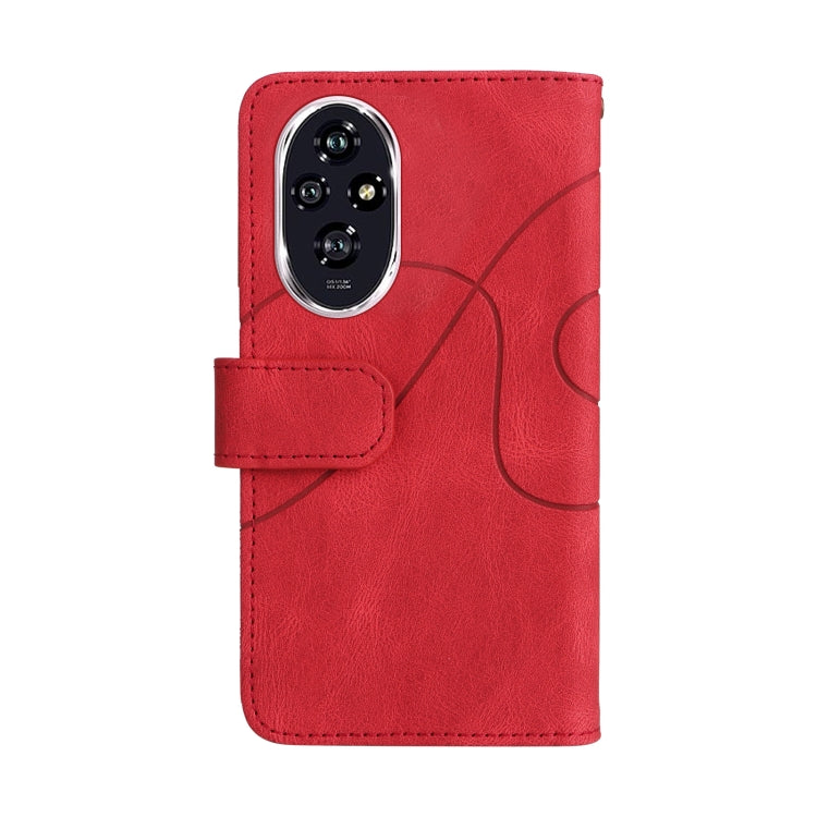 For Honor 200 Dual-color 9 Card Slots Zipper Wallet Leather Phone Case