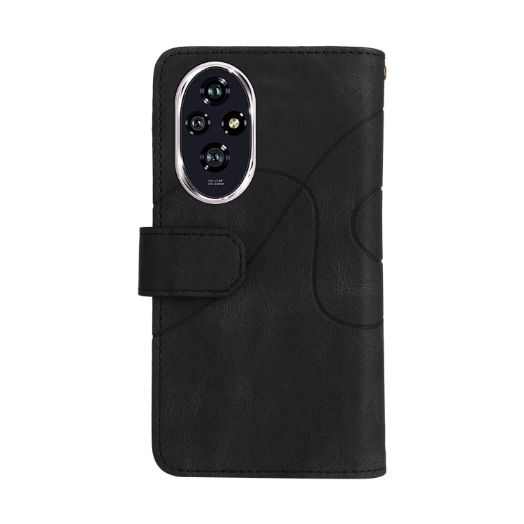 For Honor 200 Dual-color 9 Card Slots Zipper Wallet Leather Phone Case