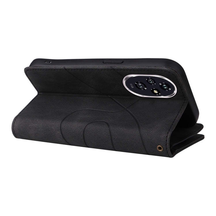 For Honor 200 Dual-color 9 Card Slots Zipper Wallet Leather Phone Case