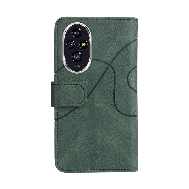 For Honor 200 Dual-color 9 Card Slots Zipper Wallet Leather Phone Case